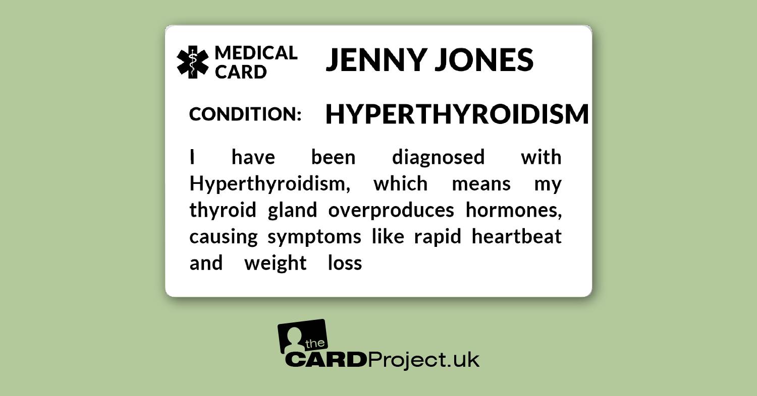 Hyperthyroidism Medical Mono ID Card  (FRONT)
